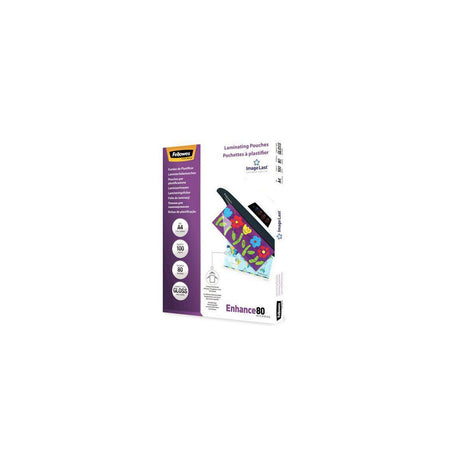 Laminate FELLOWES A4 80mic clear 100/pack