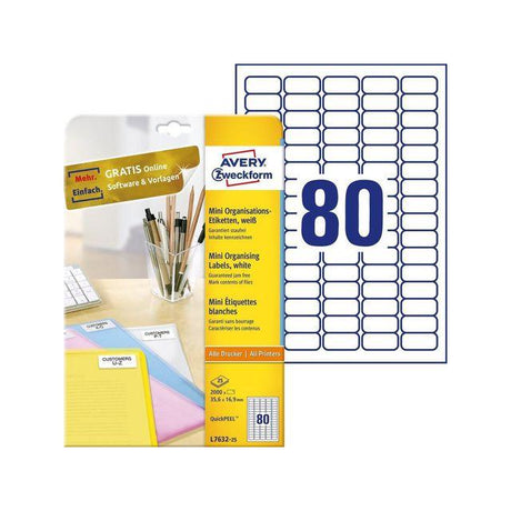 Label AVERY mini 35,6x16,9mm 2000/pc