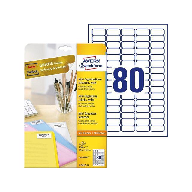 Label AVERY mini 35,6x16,9mm 2000/pc
