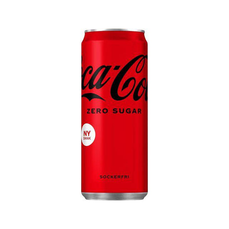 Drinking COCA-COLA zero 33cl can