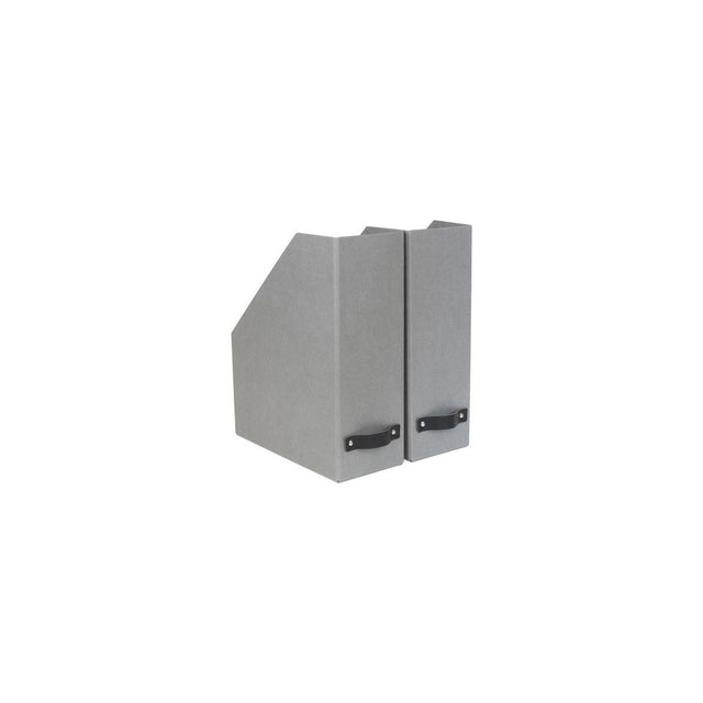 Magazine collection map w leather A4 grey 2/pc