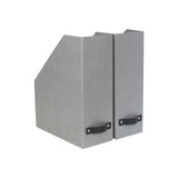 Magazine collection map w leather A4 grey 2/pc