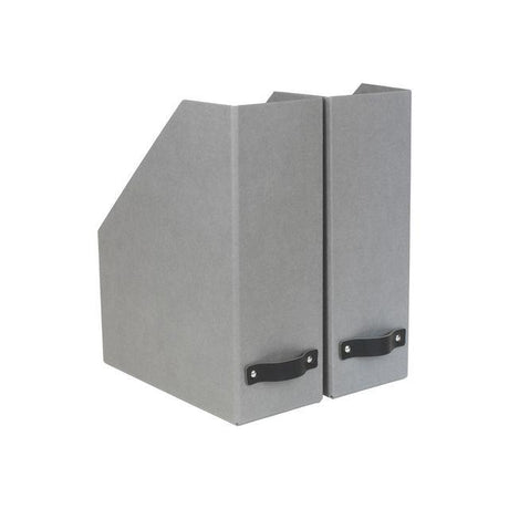 Magazine collection map w leather A4 grey 2/pc