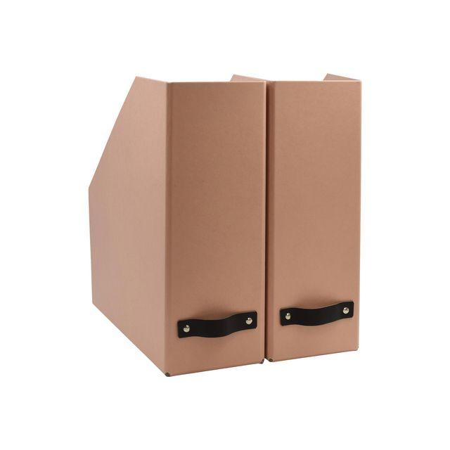 Magazine collection map w leather A4 rose 2/pack