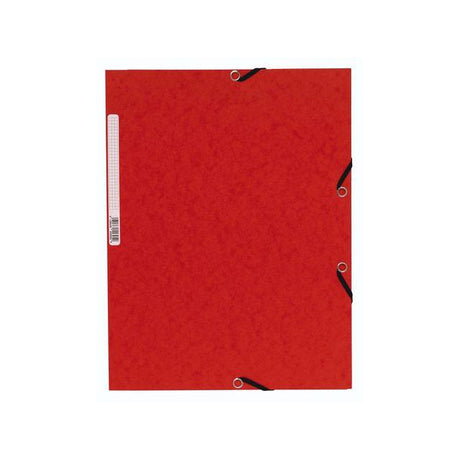 Rubber band folder cardboard 3-cl A4 red