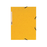 Rubber band folder cardboard 3-cl A4 yellow