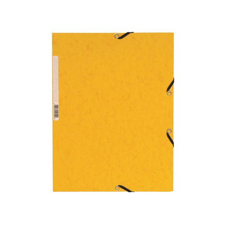 Rubber band folder cardboard 3-cl A4 yellow