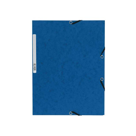Rubber band folder cardboard 3-cl A4 blue
