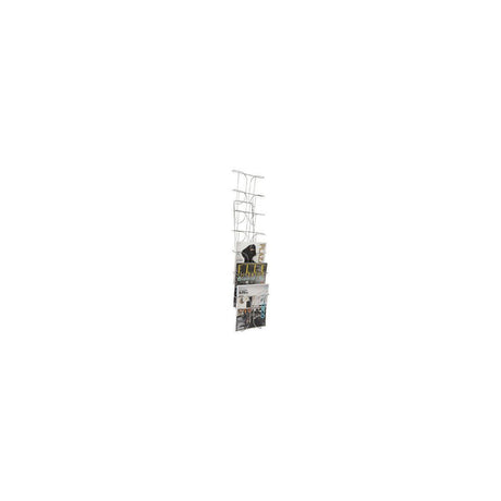 Brochure rack wall 7 compartments A4 Chrome