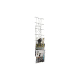 Brochure rack wall 7 compartments A4 Chrome