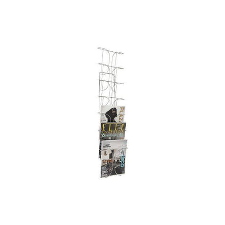 Brochure rack wall 7 compartments A4 Chrome