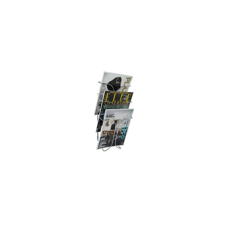 Brochure rack wall 3 compartments A4 Chrome