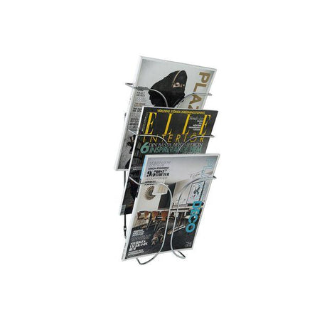 Brochure rack wall 3 compartments A4 Chrome