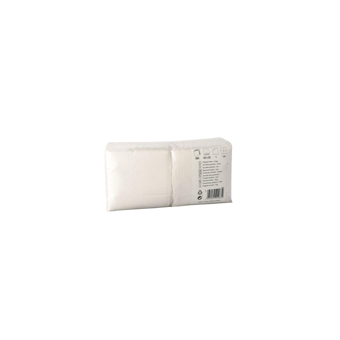 Napkin 1-ply 32x32cm white 500/pack