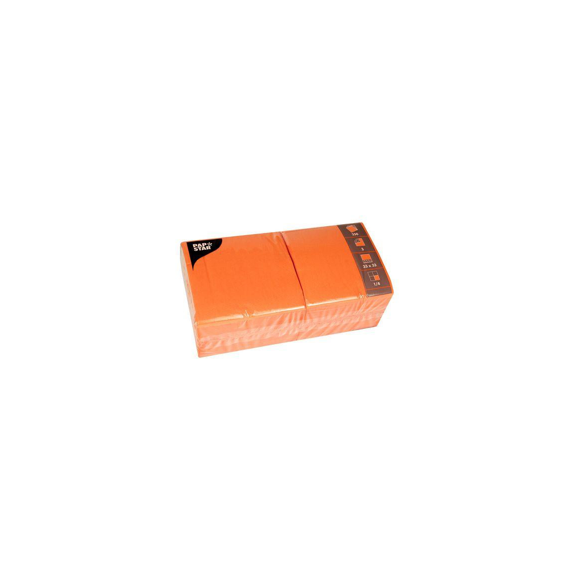 Napkin 3-ply 33x33cm orange 250/pack