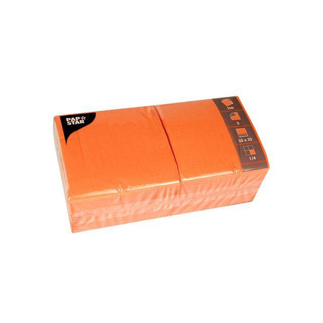 Napkin 3-ply 33x33cm orange 250/pack