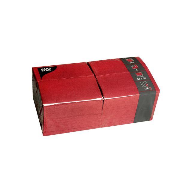 Napkin 3-ply 33x33cm burgundy 250/pack