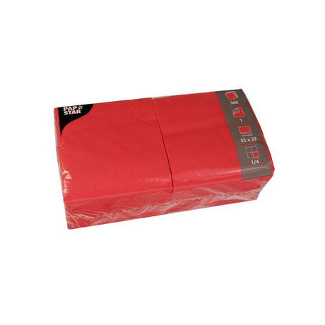Napkin 1-ply 33x33cm red 500/pack