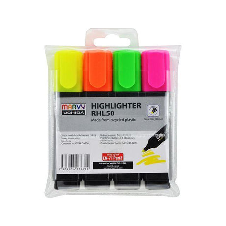 Highlighter MARVY recy 4/pack