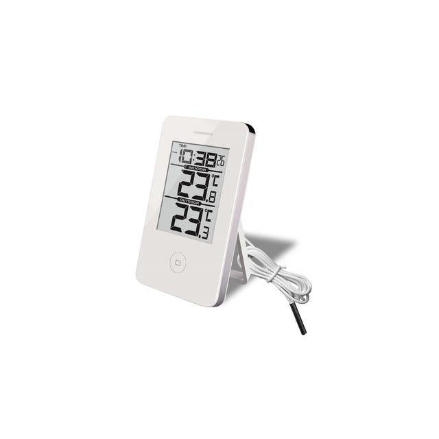 Thermometer TF indoor/outdoor digital + clock