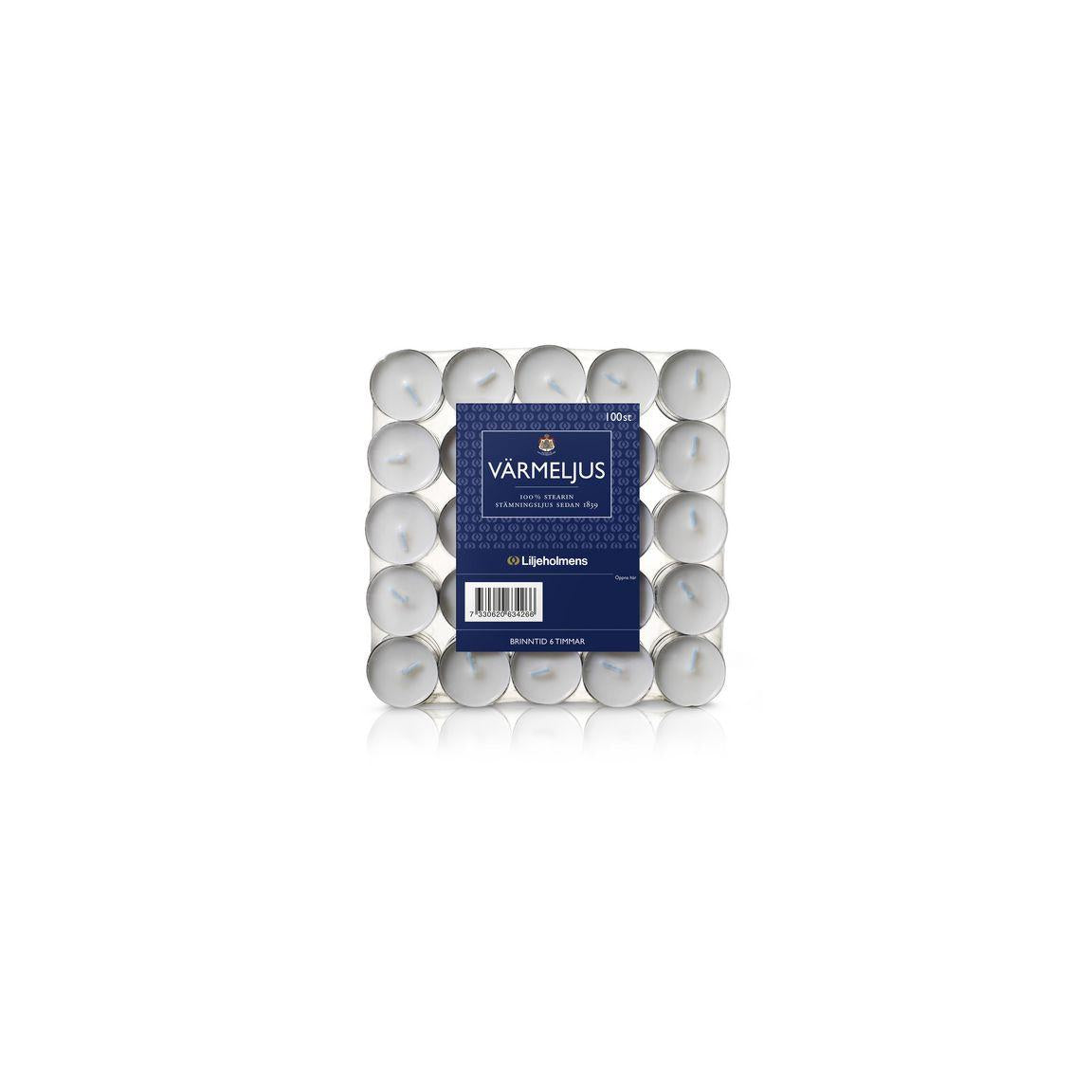 Tea light Liljeholmens Stearin 6H 100/pack