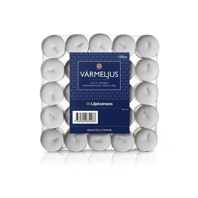 Tea light Liljeholmens Stearin 6H 100/pack