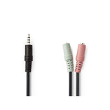 Adapter NEDIS 2x3,5mm ho 3,5mm ha sva