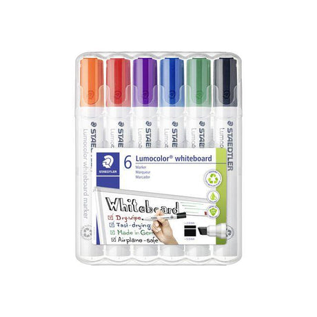 Whiteboard pen LUMOCOLOR 351B slanted 6/pc