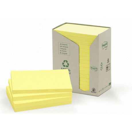 Notes POST-IT 100% recy 127x76 yellow 16/pc