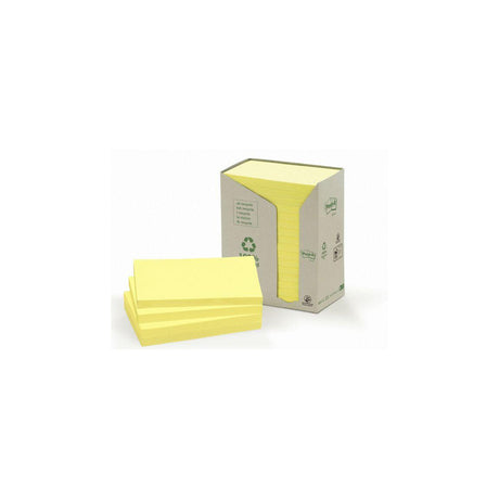Notes POST-IT 100% recy 127x76 yellow 16/pc