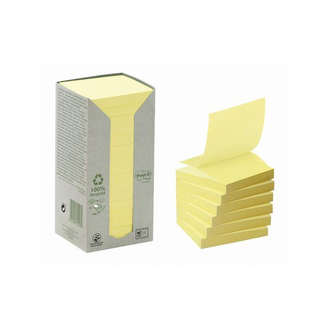 Notes POST-IT Z-block rec 76x76yellow 16/pc