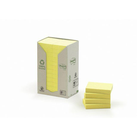 Notes POST-IT 100% recy 38x51 yellow 24/pc
