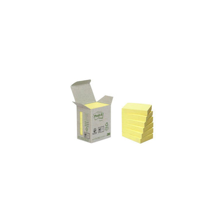 Notes POST-IT 100% recy 38x51mm yellow 6/pc