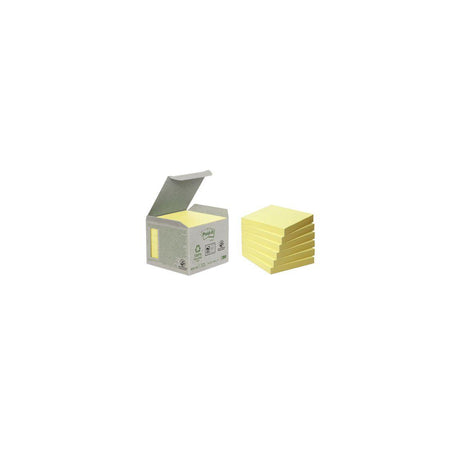 Notes POST-IT 100% recy 76x76mm yellow 6/pc