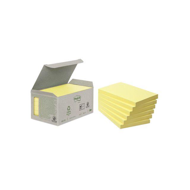 Notes POST-IT 100%recyc 127x76mmyellow 6/pc
