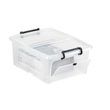 Plastic box STRATA 20L clear with lid PP