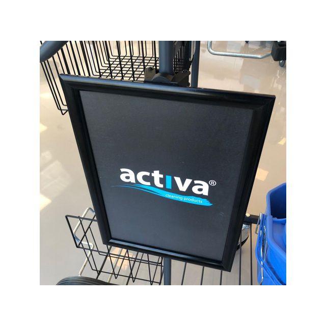 Sign holder for cleaning trolleys A3