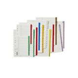 Register plastic tab 1-31 yellow 10/pack