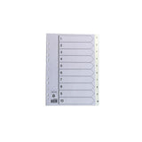 Plastic register A4 1-10 white