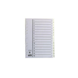 Plastic register A4 1-15 white