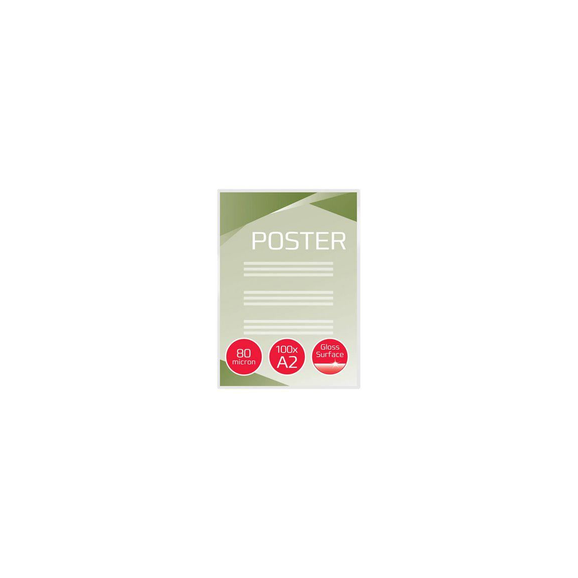 Laminate GBC A2 80mic clear 100/pack