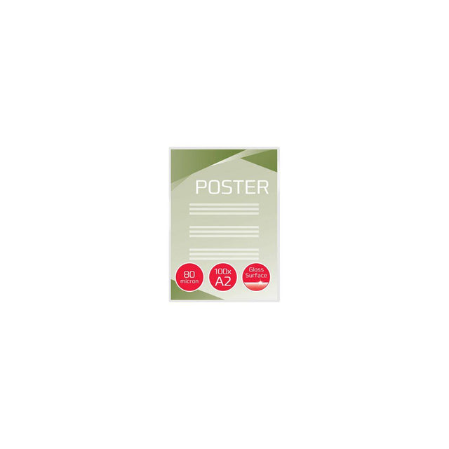 Laminate GBC A2 80mic clear 100/pack