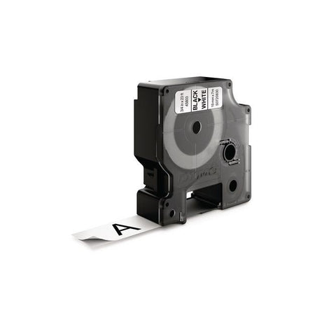 Tape DYMO D1 19mm black on white 10/pack
