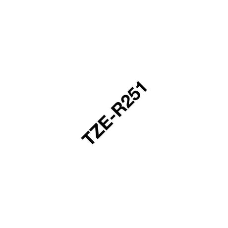 Tape BROTHER TZER251 24mm black on white