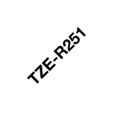 Tape BROTHER TZER251 24mm black on white