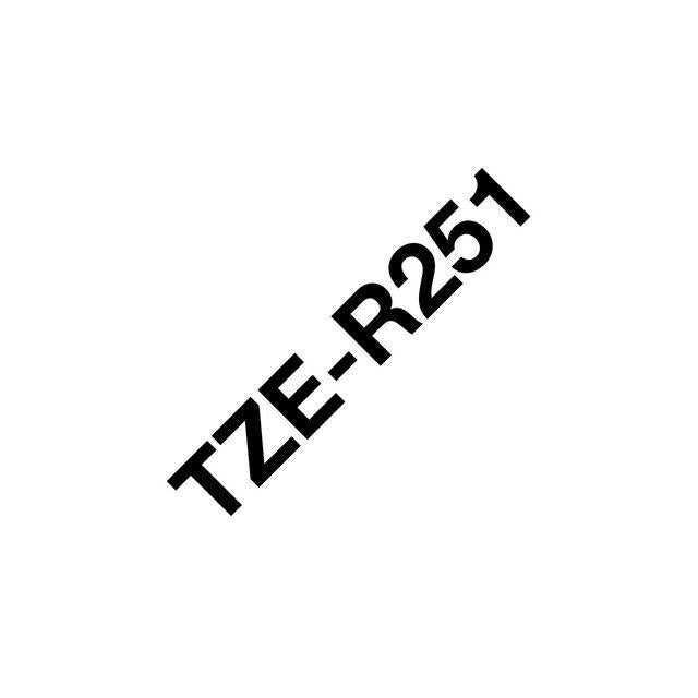 Tape BROTHER TZER251 24mm black on white