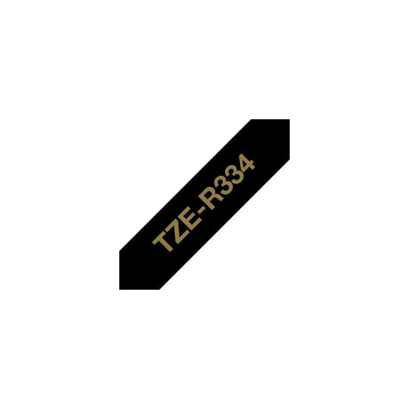 Tape BROTHER TZER334 12mm gold on black