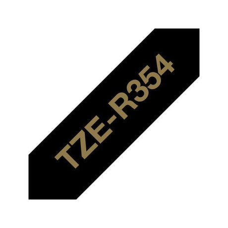Tape BROTHER TZER354 24mm gold on black