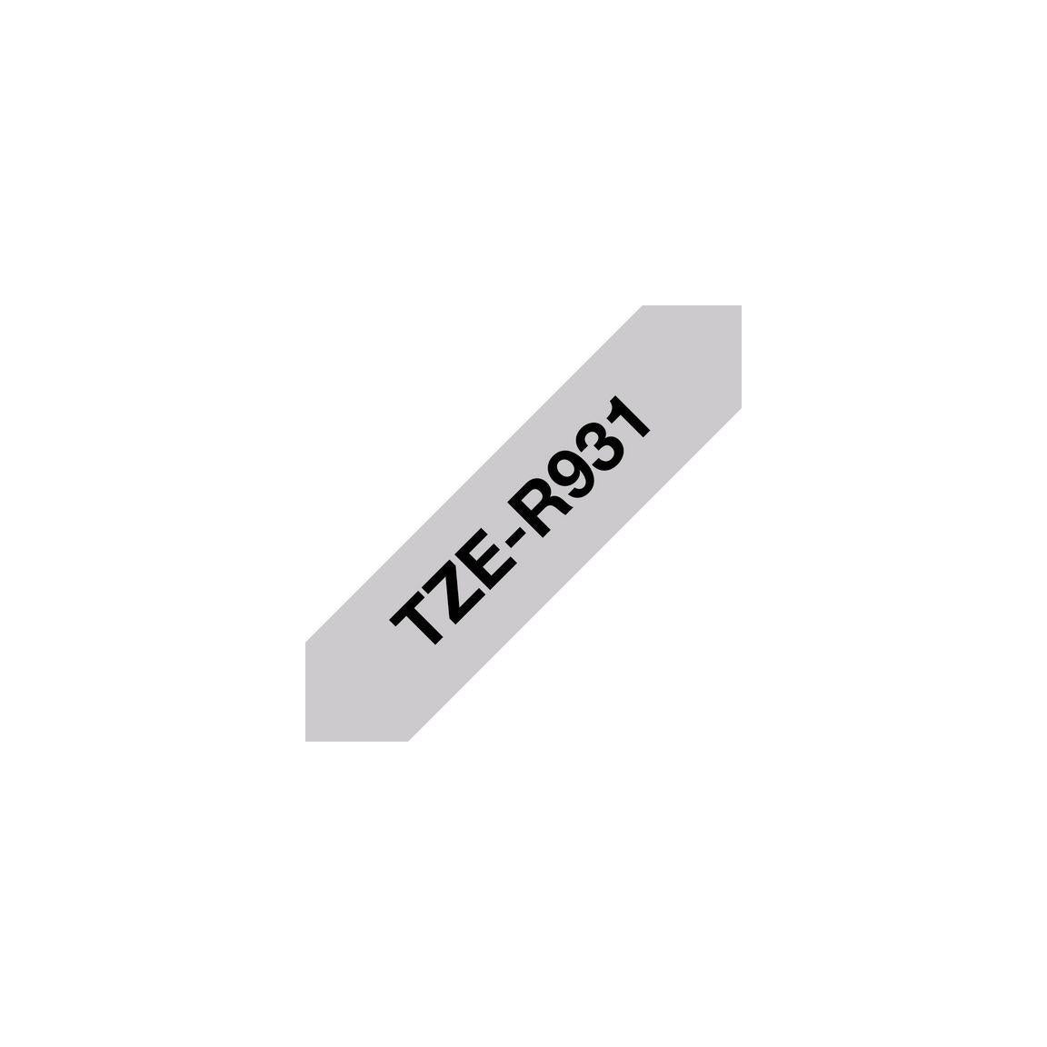 Tape BROTHER TZER931 12mm black/silver