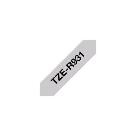 Tape BROTHER TZER931 12mm black/silver